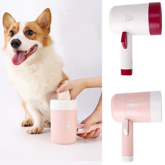 Pet Paw Washer Cup with Silicone Brush - Ideal for Dogs and Cats